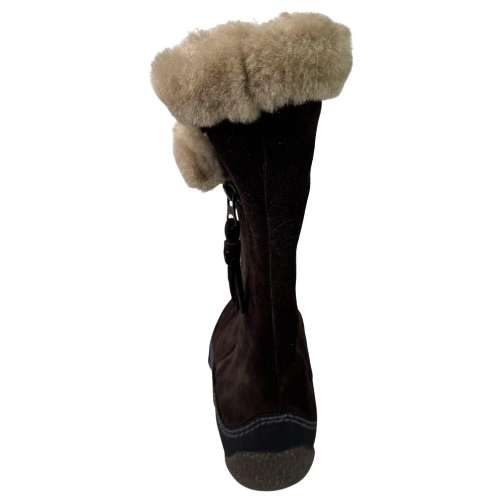 Clarks Womens Novice Moon Winter Boots Suede Shearling Mid-Calf Brown Size 7 - Picture 11 of 15
